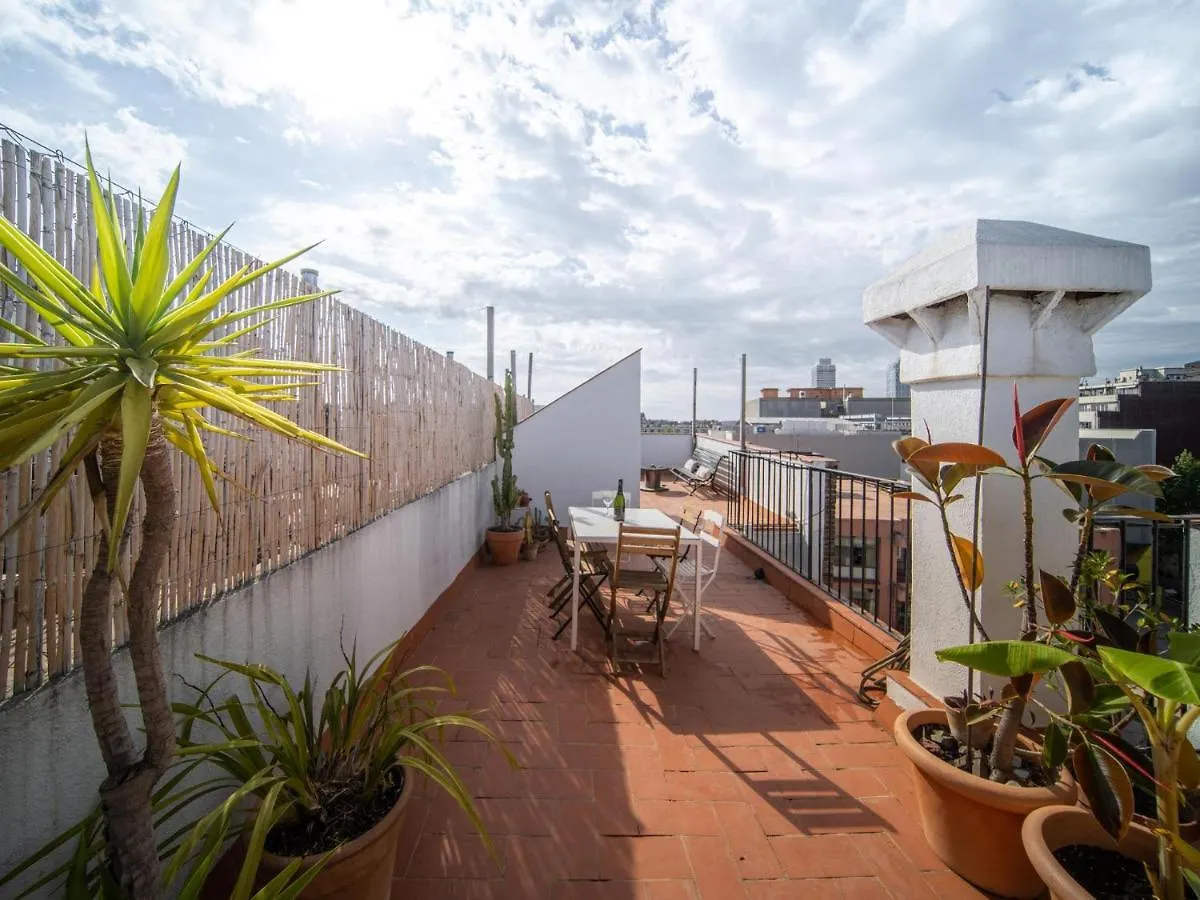White Penthouse Apartment Barcelona Spain